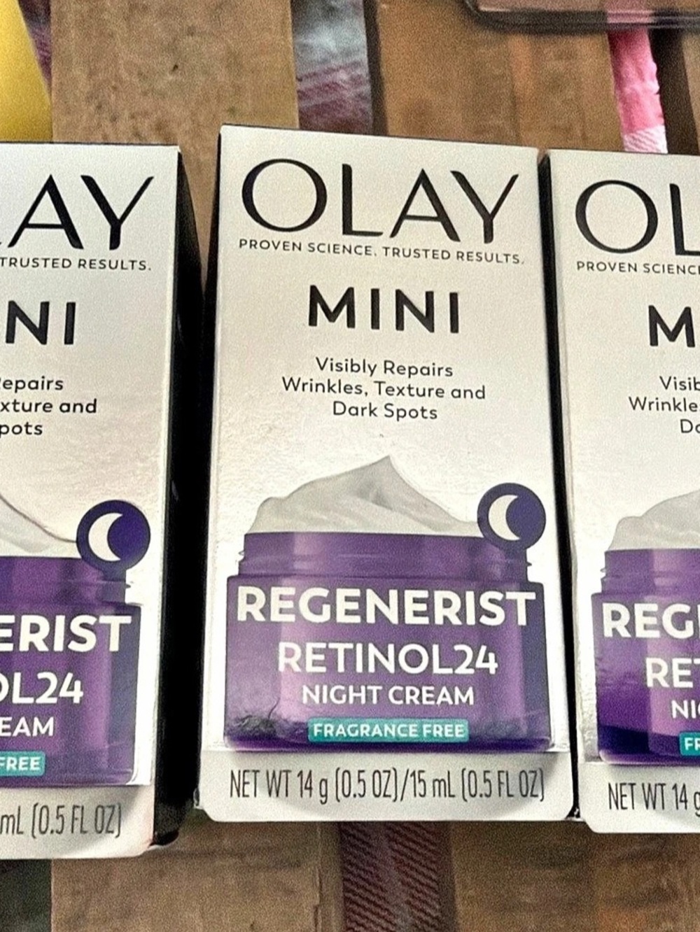Olay Regenerist Retinol 24 Night Cream Mini Fragrance-Free Moisturizer 3- NWT
